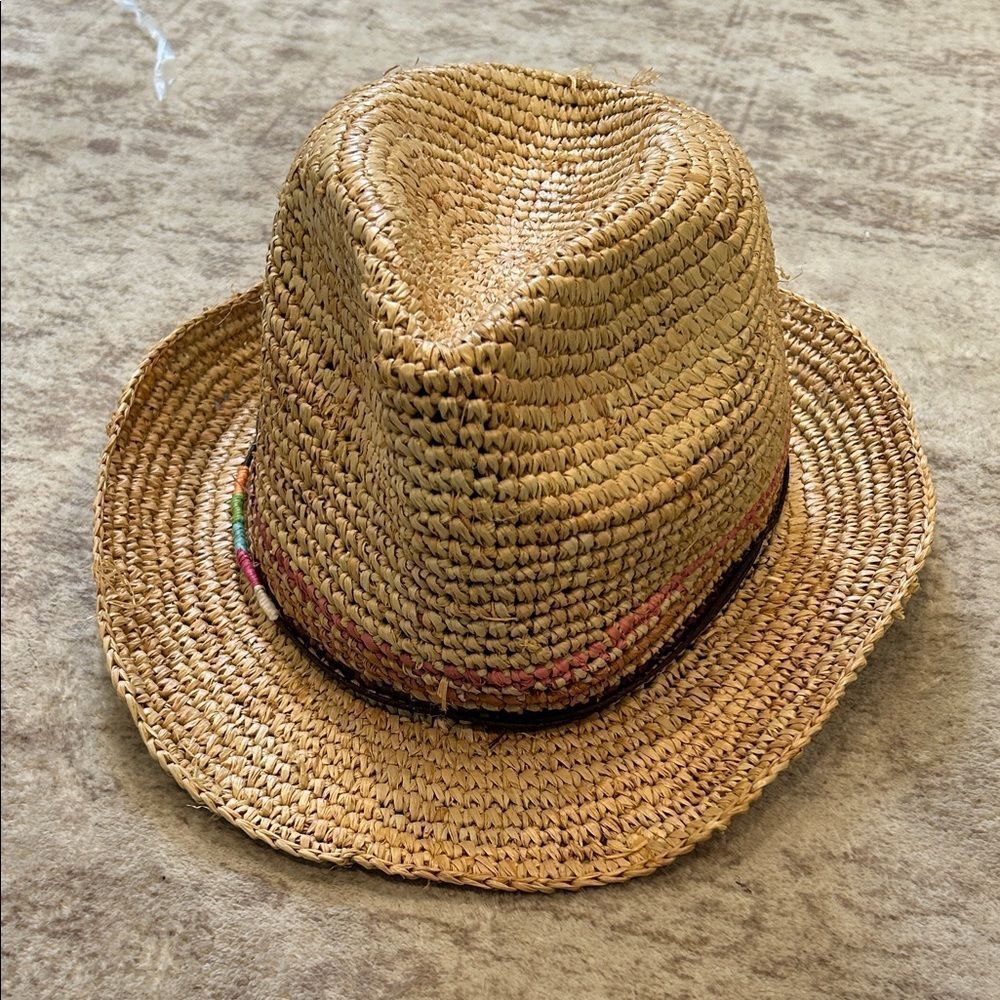 Peter Grimm Stylish Straw Fedora Hat one size